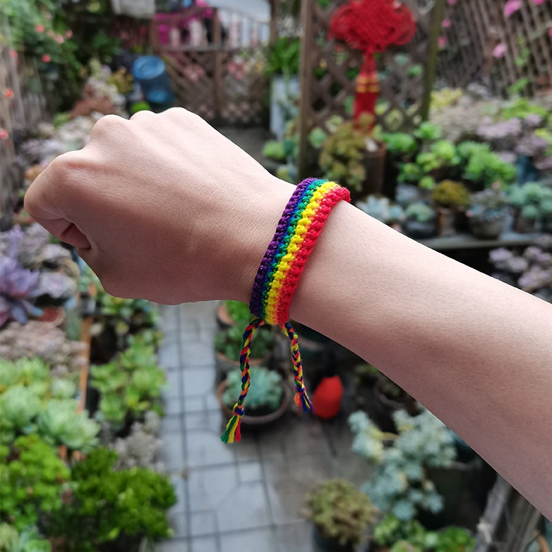 Pride strands: Adjustable Cotton Bracelets