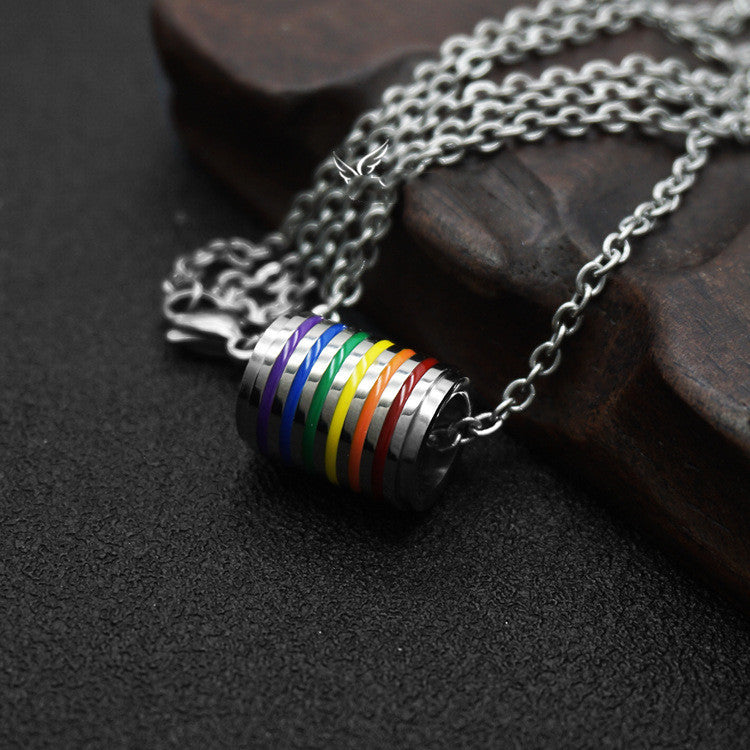 Rainbow Rhapsody: Gleaming Steel Meets Vibrant Pride