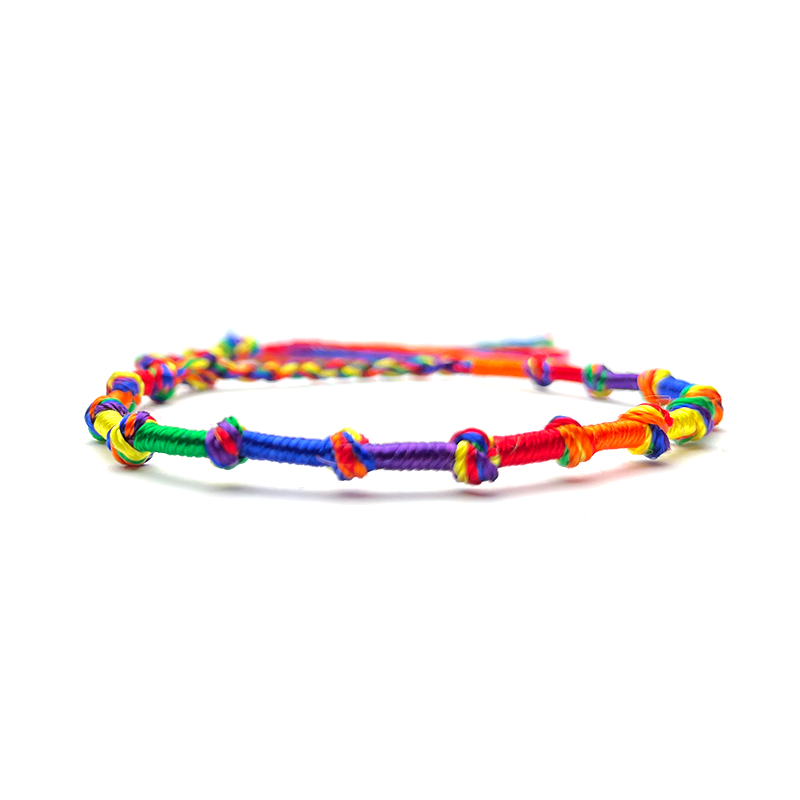 Jewelry Hand-woven Six-color Rainbow Bracelet LGBT Bracelet