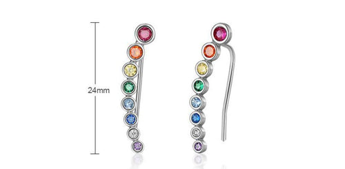 Rainbow Pride Climber Earrings - ThePrideColors