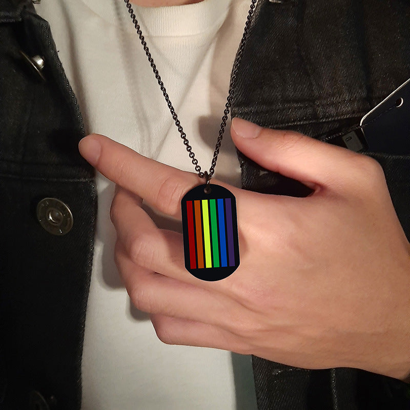 Rainbow Radiance: High-Polish Pride in a Stainless Steel Embrace