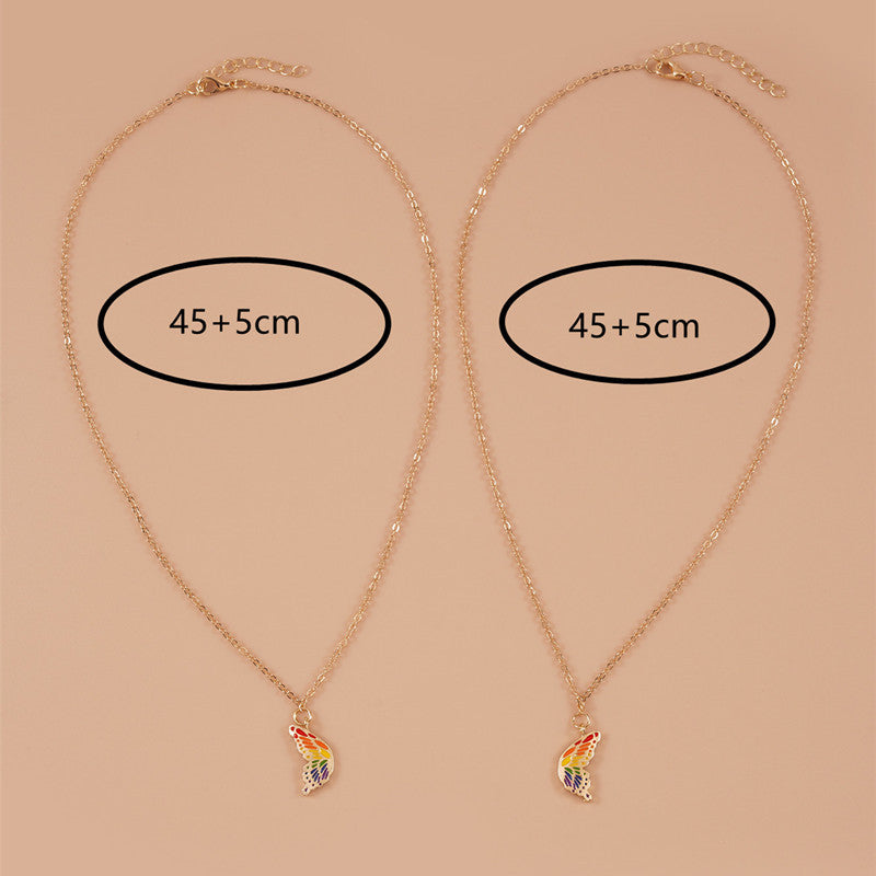 Rainbow Pride Butterfly Necklace