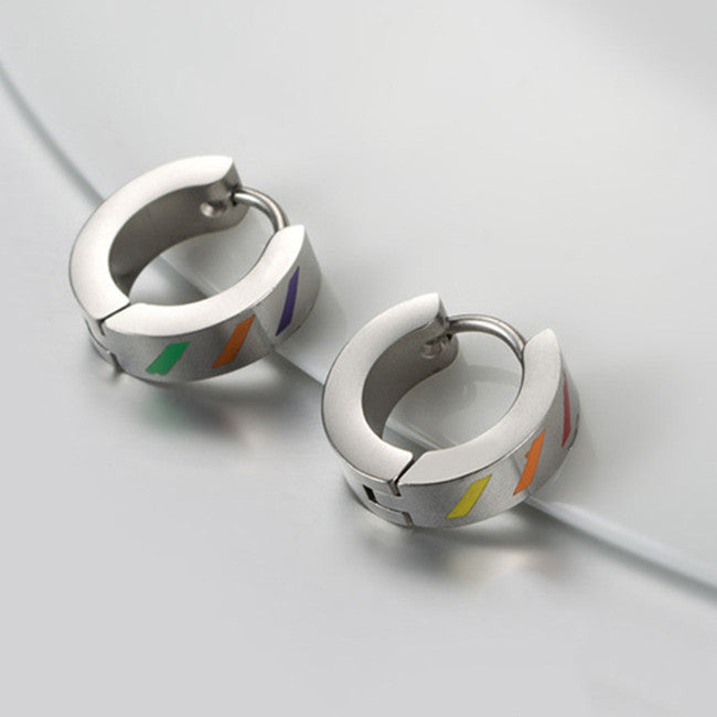 Rainbow Pride Hoop Earrings