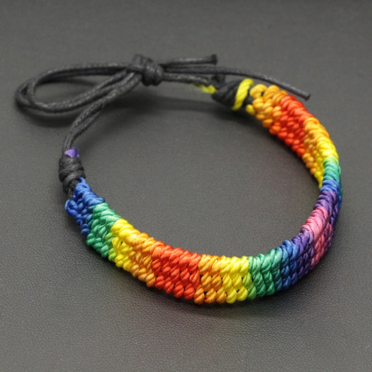 Rainbow Pride Cord Bracelet