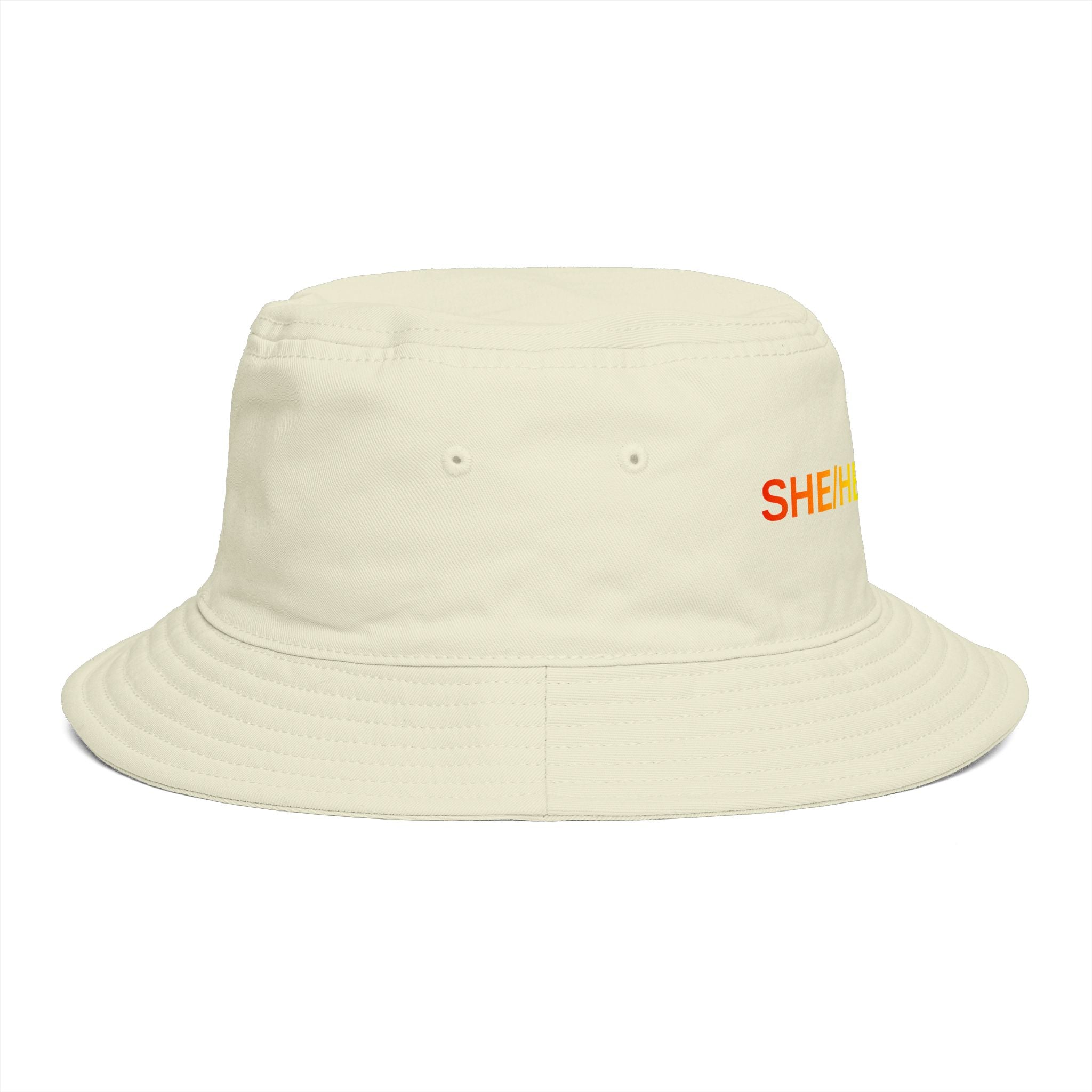 Pronoun Rainbow Bucket Hat — "SHE/HER/DADDY" Embroidered Pride Accessory