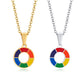 Rainbow Rivets: Bold and Edgy Pride Pendant in Stainless Steel