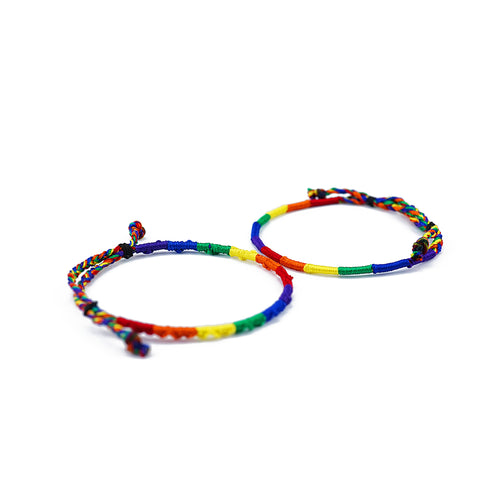 Rainbow Pride Beaded Cord Bracelet - ThePrideColors
