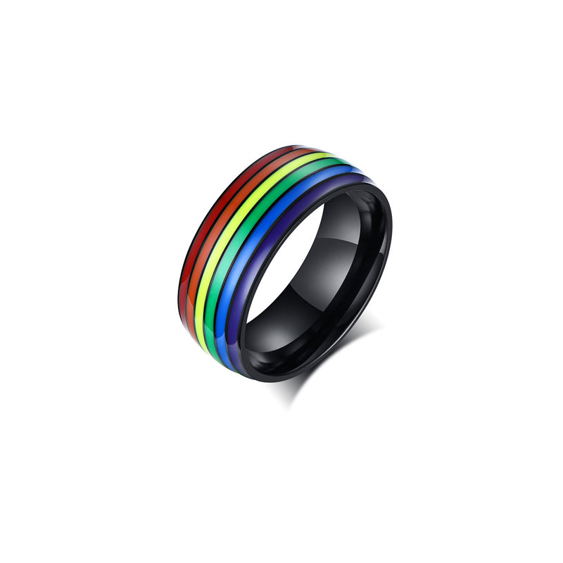 Titanium Steel Rainbow Ring