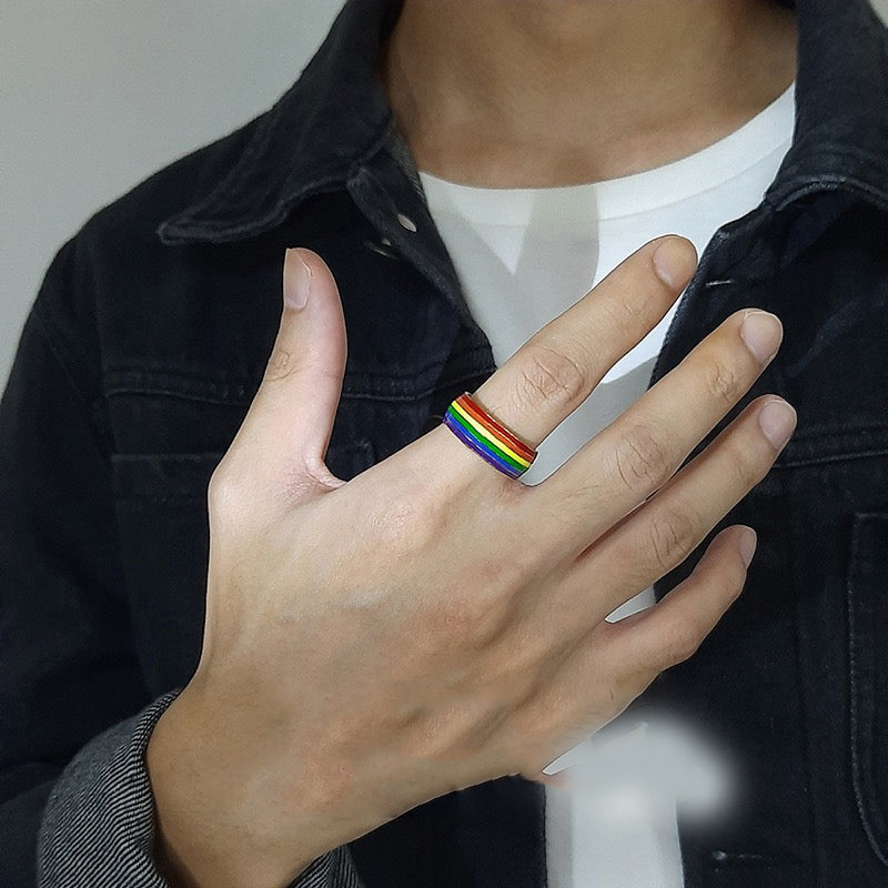 Titanium Steel Rainbow Ring