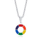 Rainbow Rivets: Bold and Edgy Pride Pendant in Stainless Steel