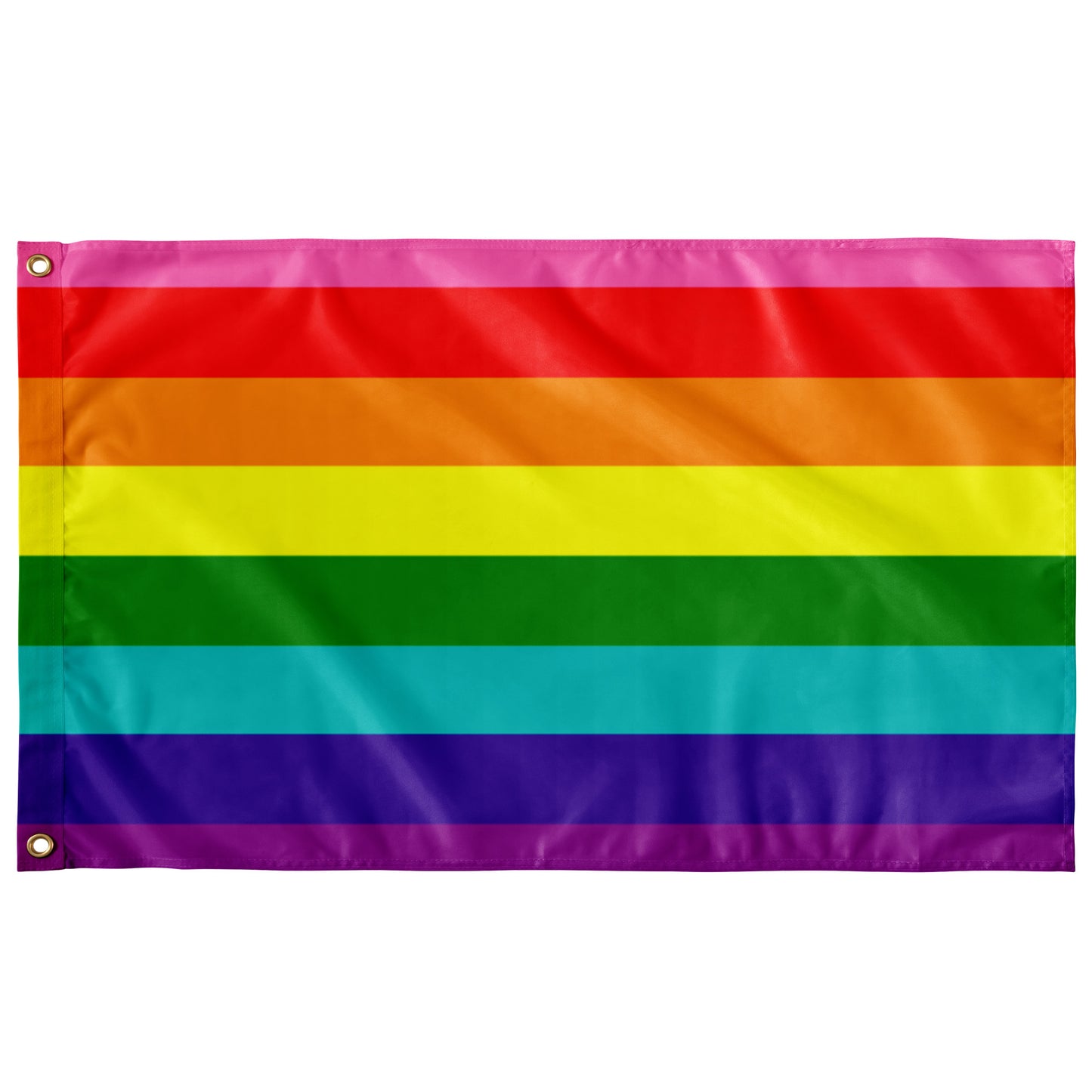 Eight Stripe Rainbow Flag - Individually made Custom Pride Art Flag