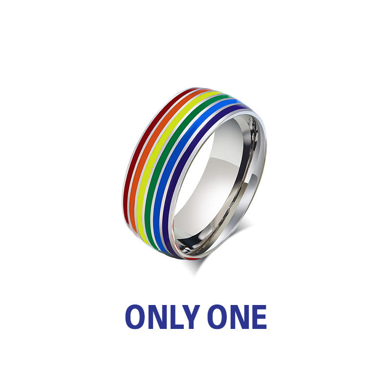Titanium Steel Rainbow Ring