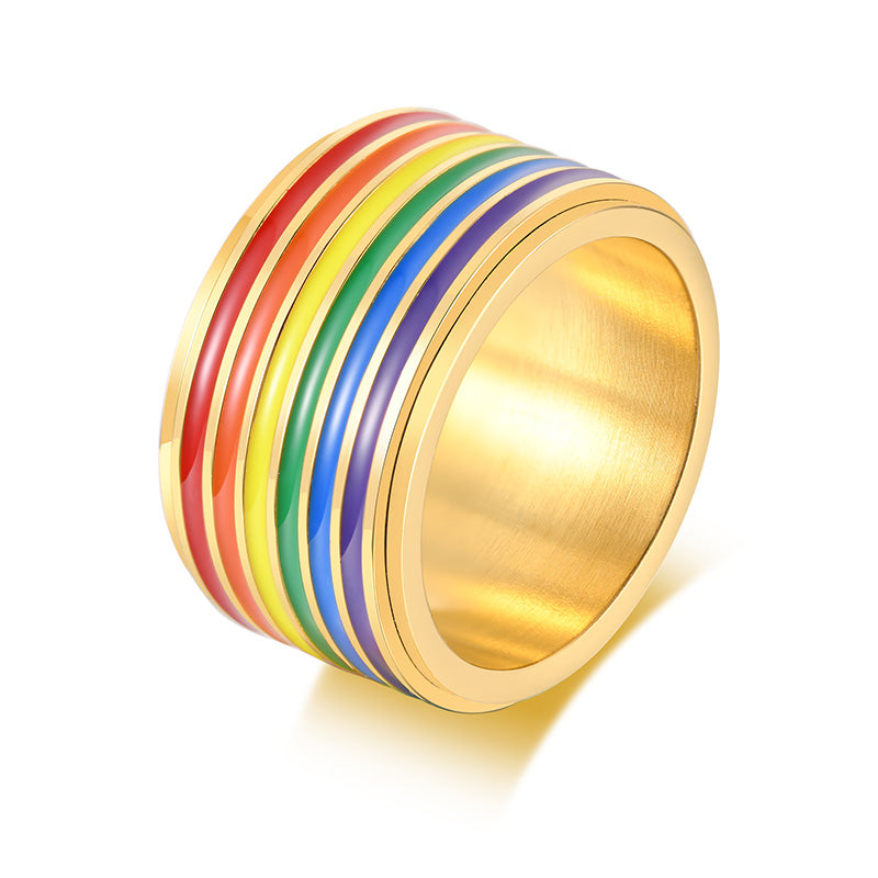 Rainbow Pride Multi-Stripe Ring