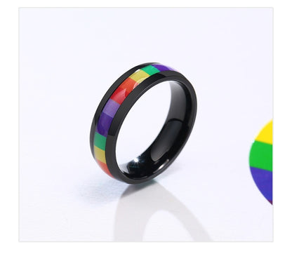 Dual Pride: Black Rings Burst with Rainbow Brilliance