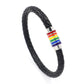 Radiant Rainbow Pride Bracelet: Leather Fabulousness for LGBTQ+ Fashionistas! - Express Your True Colors!