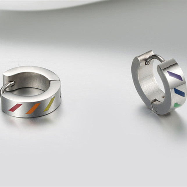 Rainbow Pride Hoop Earrings
