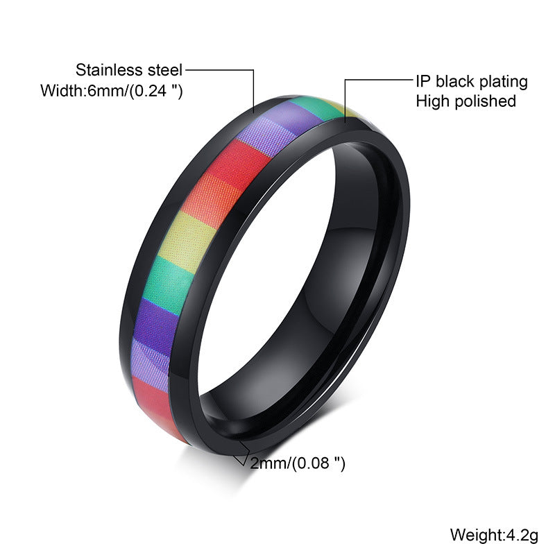 Rainbow Pride Stripe Ring