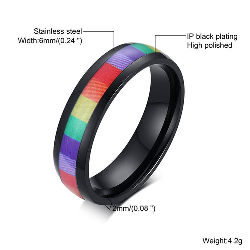 Rainbow Pride Stripe Ring - ThePrideColors