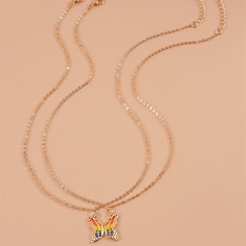 Rainbow Pride Butterfly Necklace