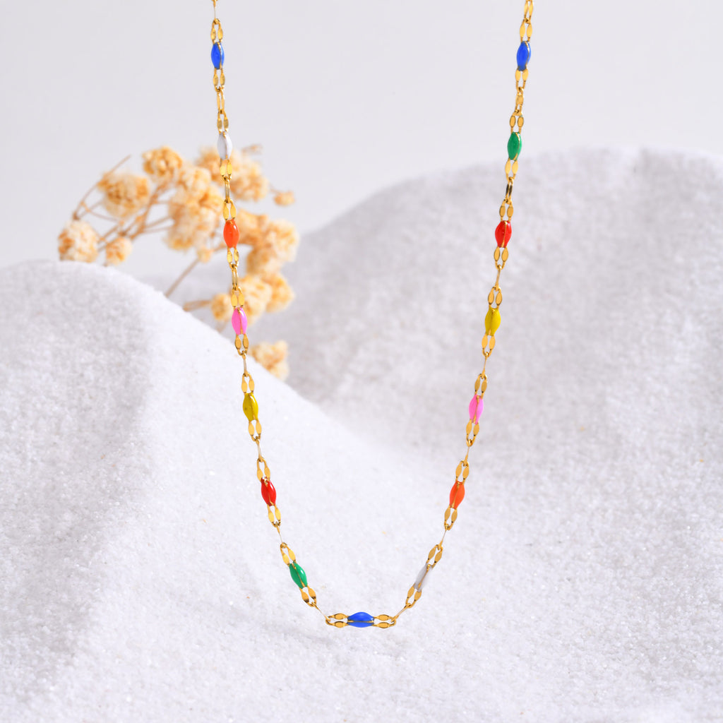 Rainbow Pride Beaded Necklace
