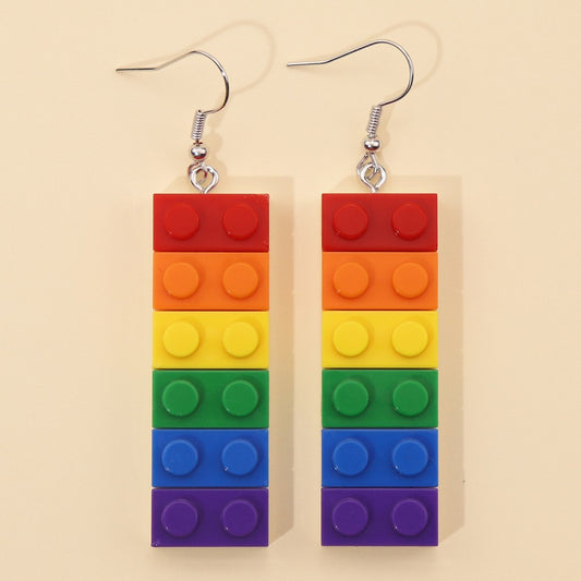Prism Power: Rainbow Dangle Earrings