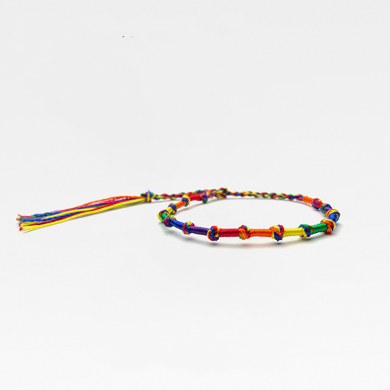 Jewelry Hand-woven Six-color Rainbow Bracelet LGBT Bracelet
