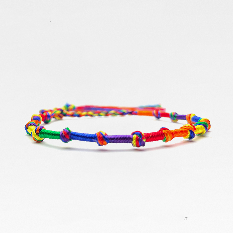 Jewelry Hand-woven Six-color Rainbow Bracelet LGBT Bracelet