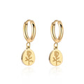 Rose Charm Hoop Earrings - ThePrideColors