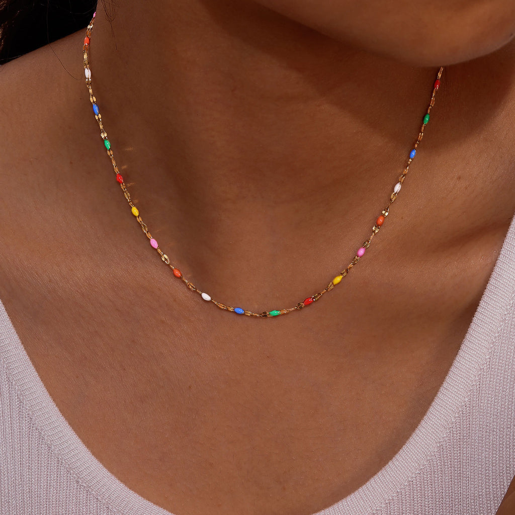 Rainbow Pride Beaded Necklace