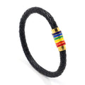 Radiant Rainbow Pride Bracelet: Leather Fabulousness for LGBTQ+ Fashionistas! - Express Your True Colors! (Bonus Offer Product) - ThePrideColors