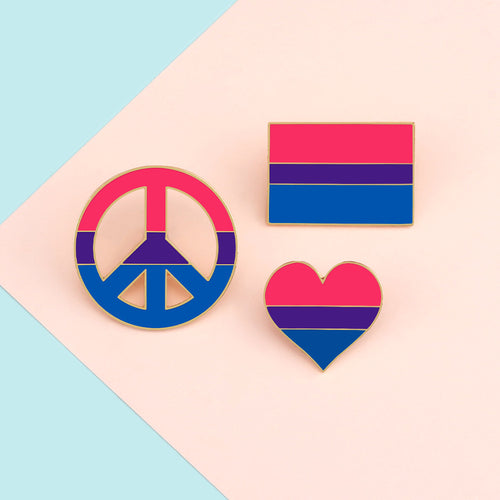 Bisexual Pride Enamel Pins - ThePrideColors