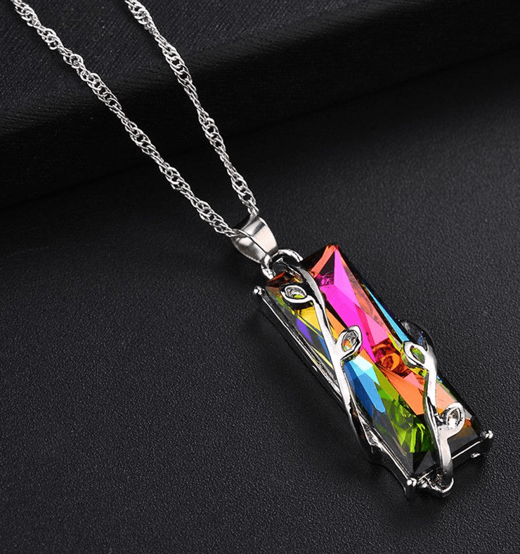 Eternal Love Pride Pendant Necklace in Rainbow - LGBT+ Jewelry