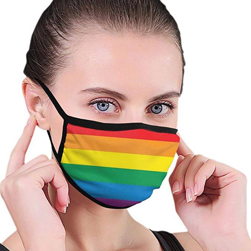Gay Pride Face Mask merch accessories thepridecolors