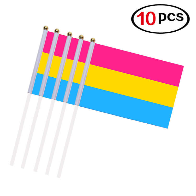 Mini Pride Flags - 10 Pieces  accessories thepridecolors