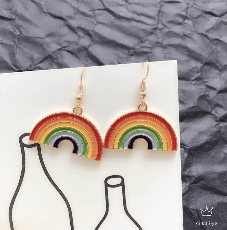 Rainbow Earrings/Necklace/Bracelet merch Earring thepridecolors