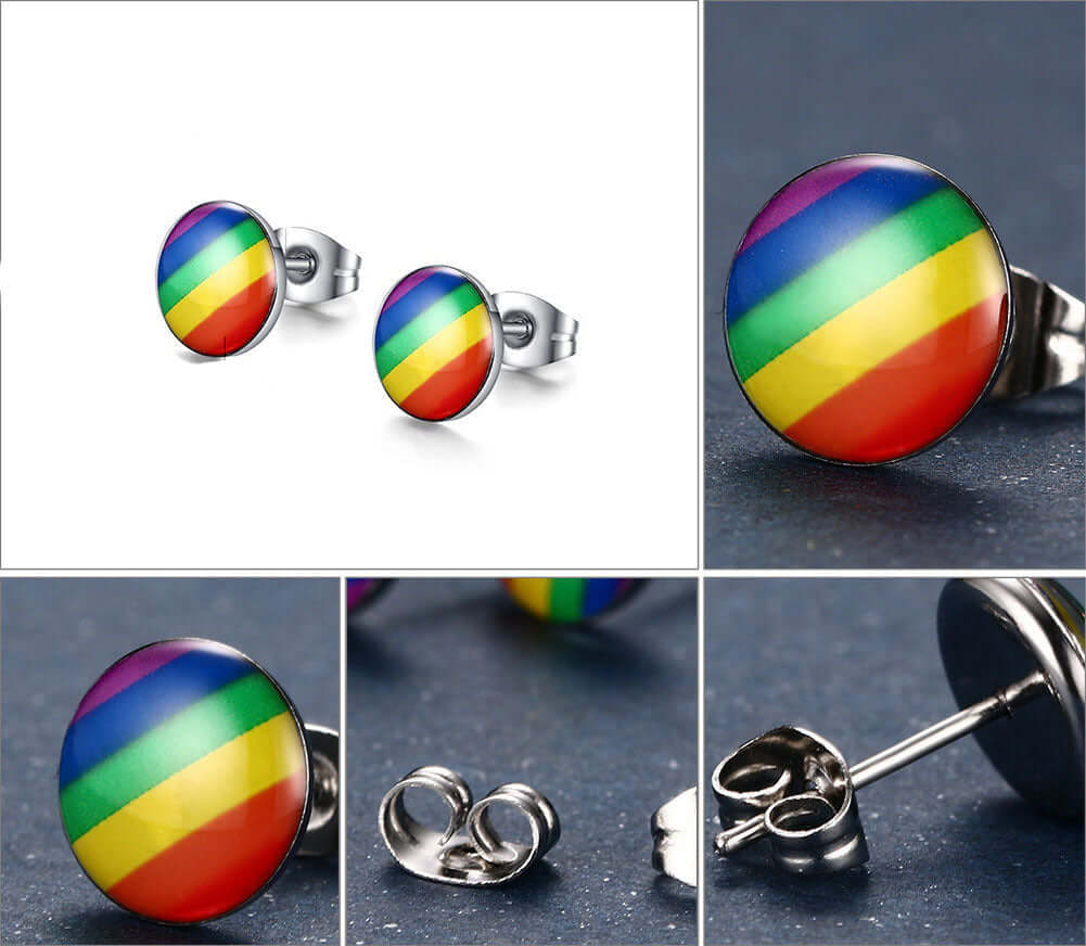 Exclusive Pride Earrings/Studs earring, merch, stud Earring thepridecolors