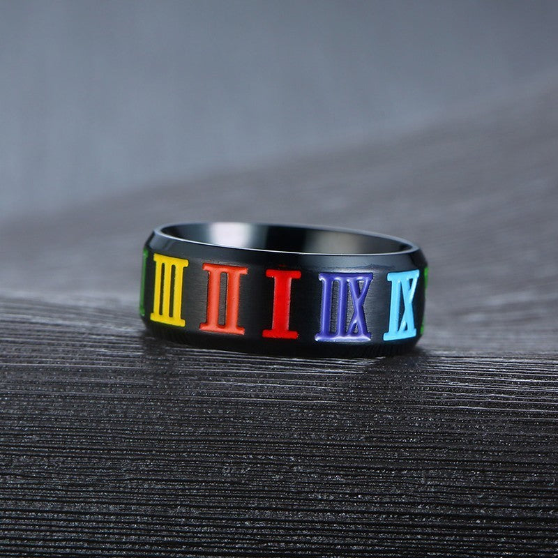 Titanium Steel Rainbow Ring