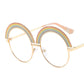 Metal Rainbow Round Frame Sunglasses merch accessories thepridecolors
