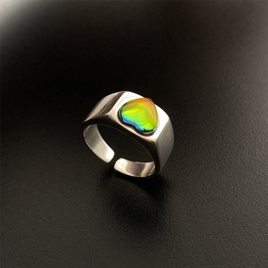 Adjustable Pride Heart Rainbow Ring - ThePrideColors Exclusive LGBT+ Jewelry