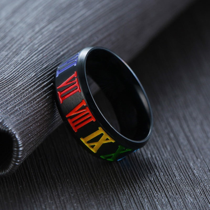 Titanium Steel Rainbow Ring