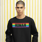 Human | LGBT+ Merch | Unisex Sweatshirt sweat, sweatshirt Sweatshirts thepridecolors