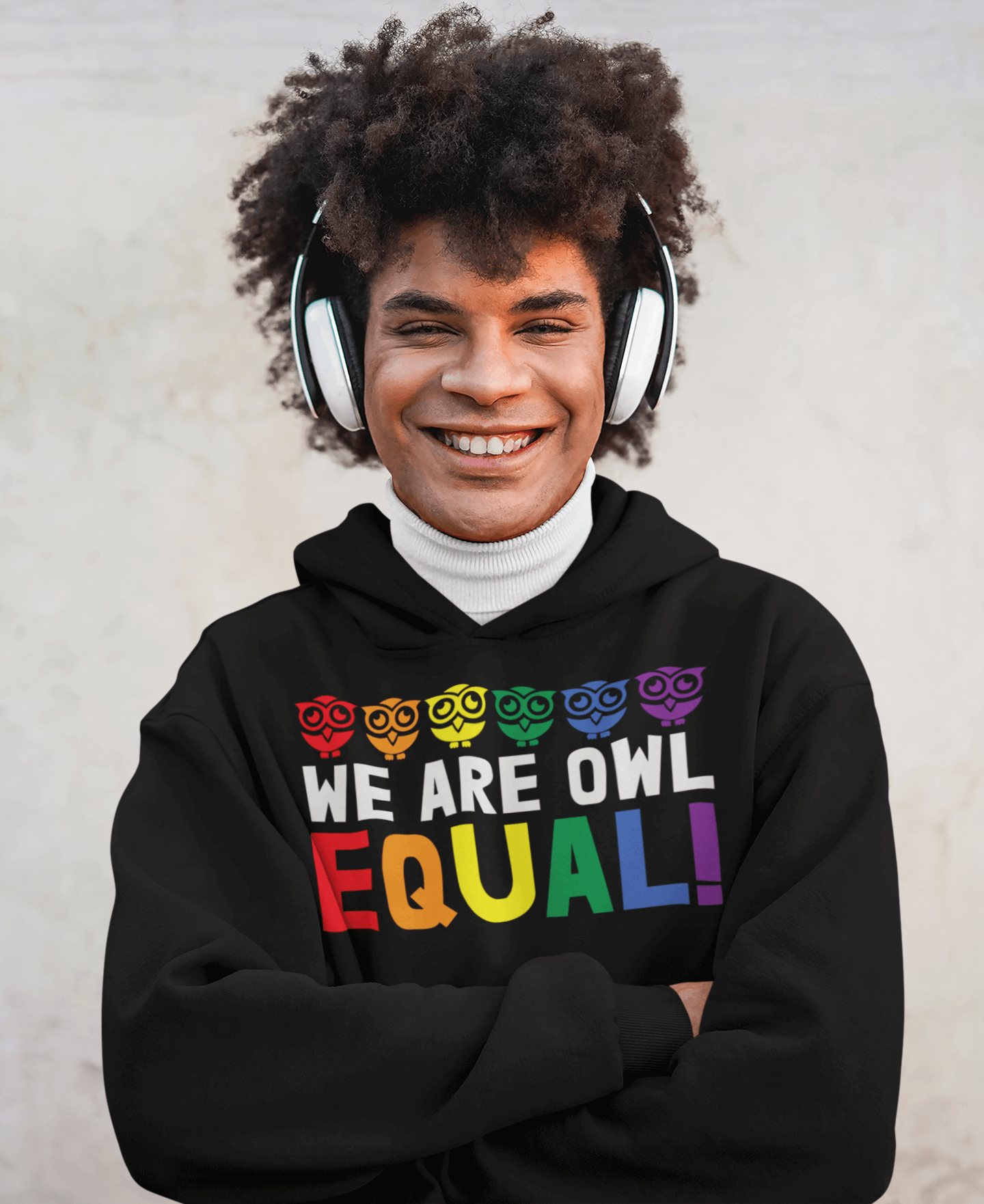 We're Owl Equal | LGBT+ Merch | Funny Gay Pride Unisex Hoodie