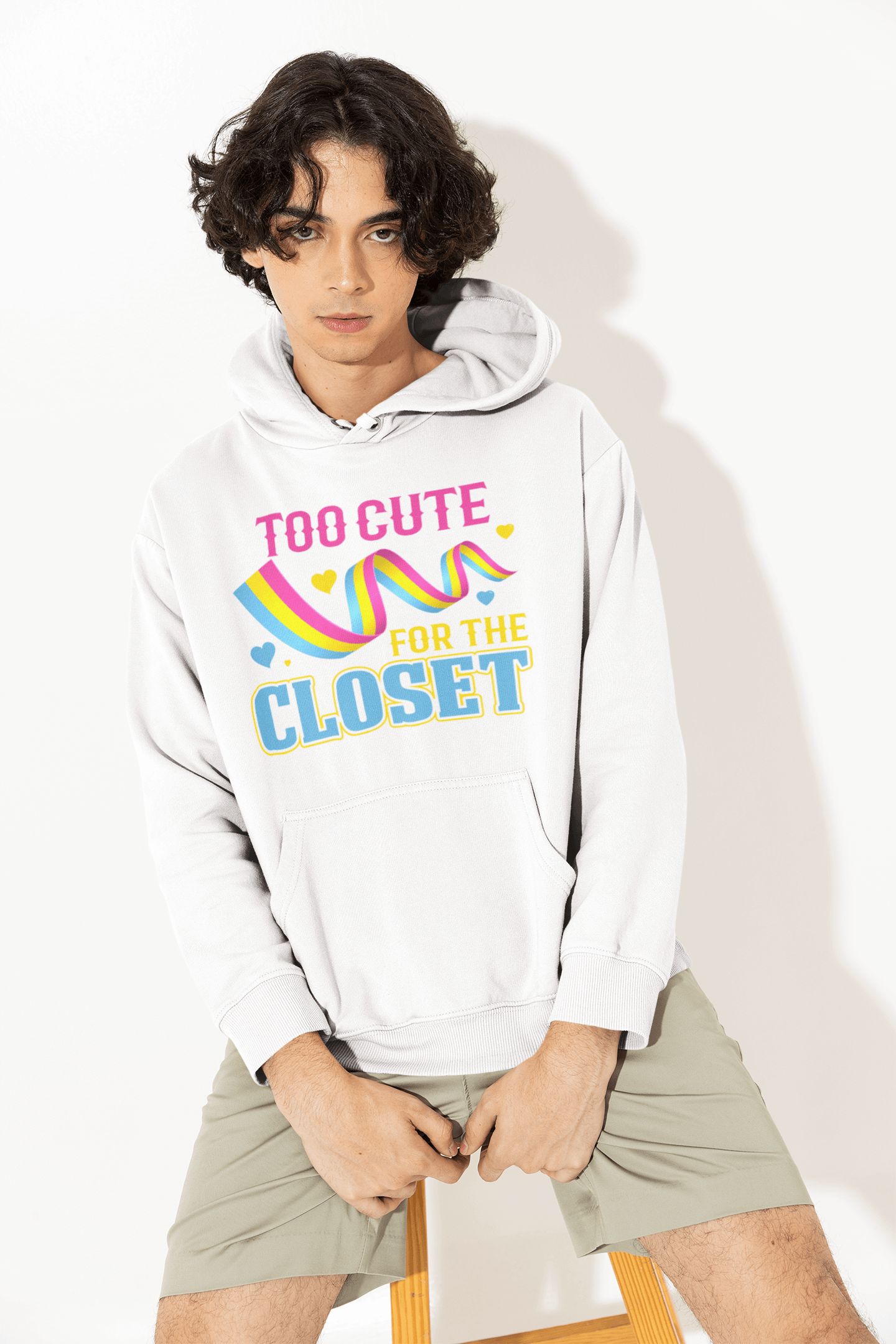 Too Cute For The Closet | LGBT+ Merch | Pansexual Pride Unisex Hoodie