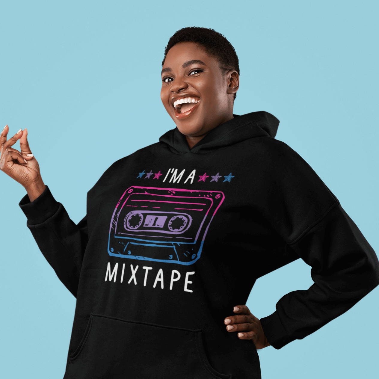 I'm A Mixtape | LGBT+ Merch | Bisexual Pride Unisex Hoodie