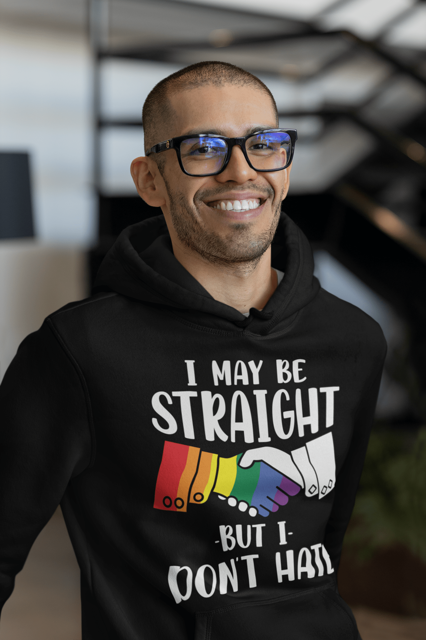 Straight But Don't Hate | Pride Merch | LGBT+ Ally Unisex Hoodie