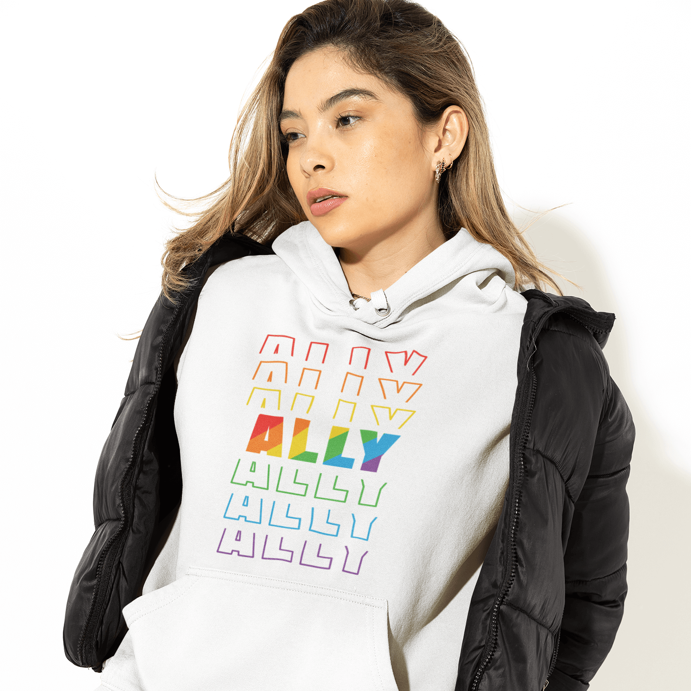 Gay Pride Ally | LGBT+ Merch | Pride Unisex Hoodie