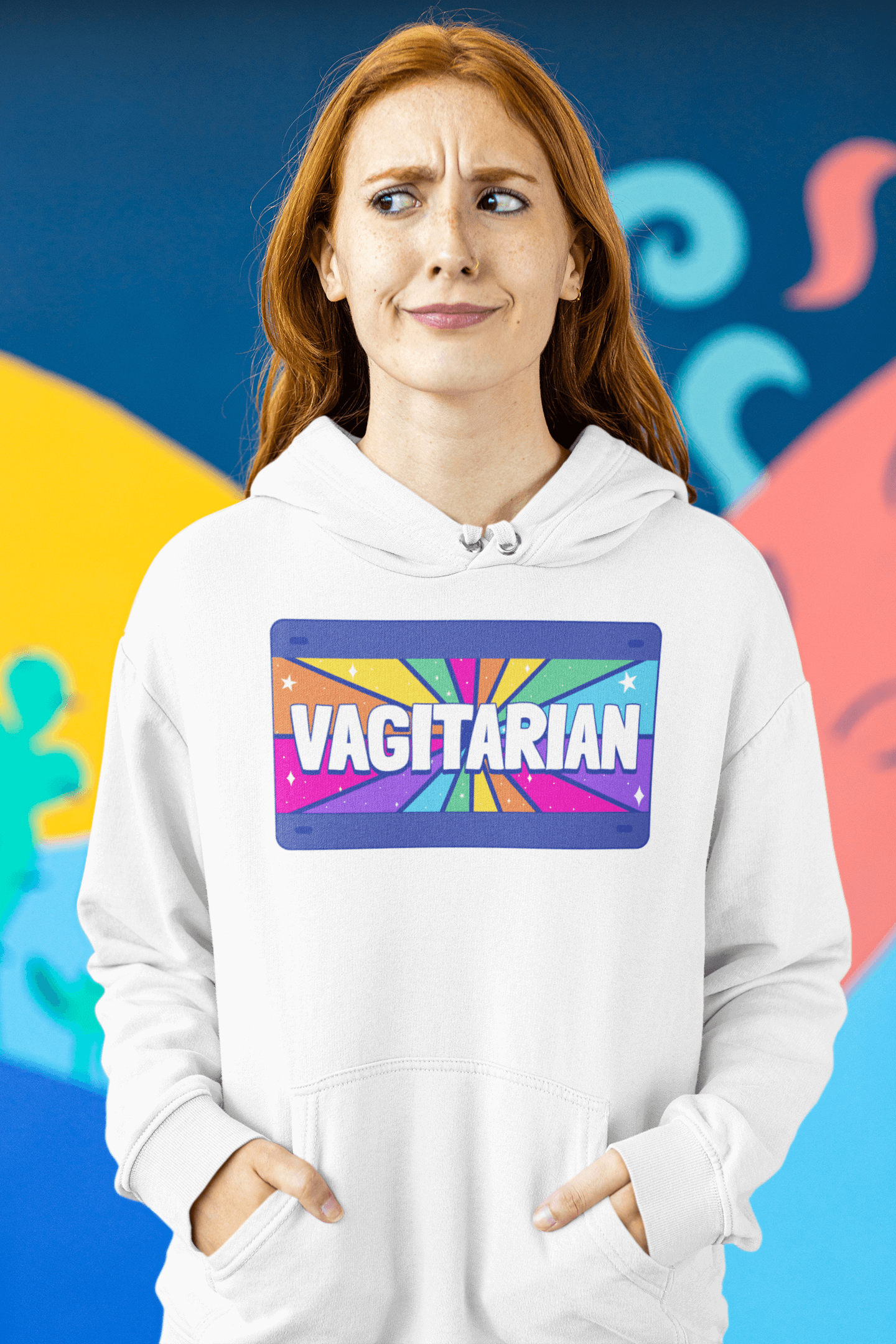 Vagitarian | LGBT+ Merch | Unisex Lesbian Pride Hoodie hoodie, hoodies Sweatshirts thepridecolors