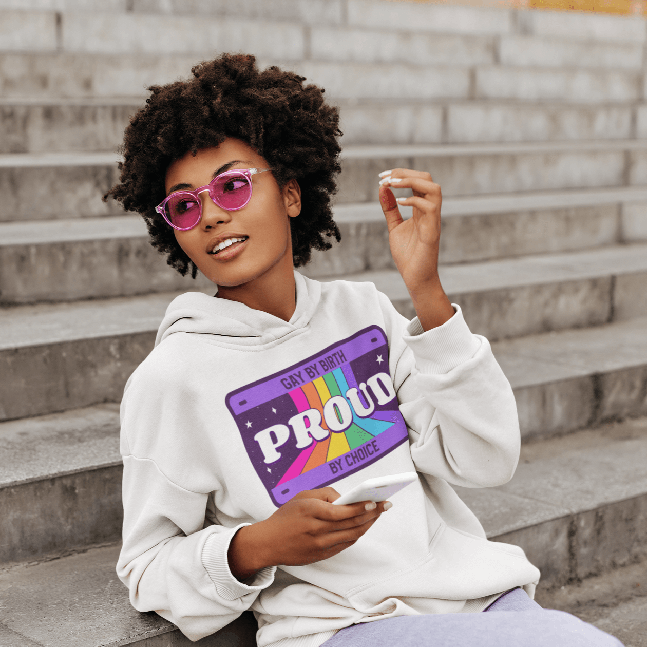 Gay By Birth, Proud By Choice | LGBT+ Merch | Unisex Hoodie hoodie, hoodies Sweatshirts thepridecolors