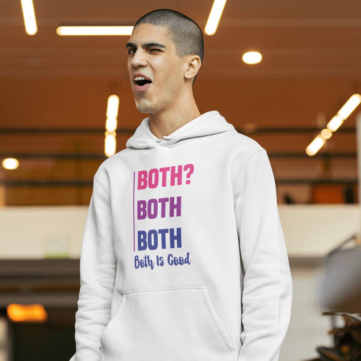 Both Is Good! | LGBT+ Merch | Unisex Bisexual Pride Hoodie