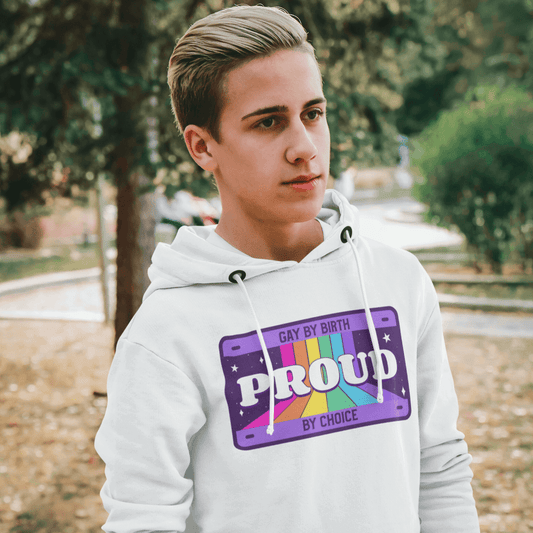 Gay By Birth, Proud By Choice | LGBT+ Merch | Unisex Hoodie hoodie, hoodies Sweatshirts thepridecolors